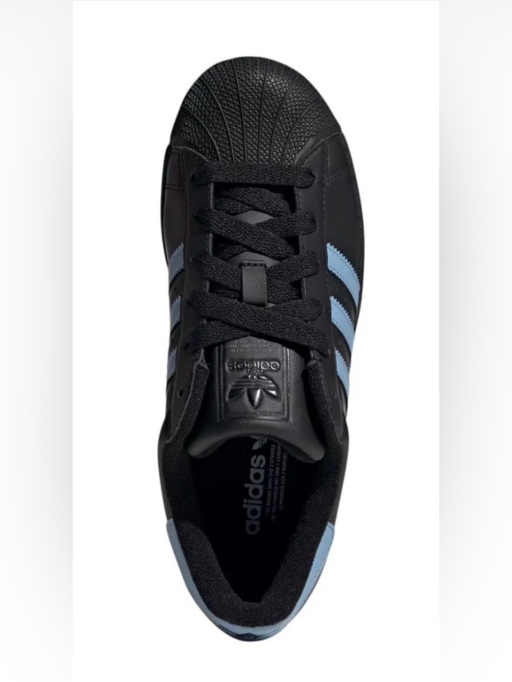 NIB [adidas] Superstar II Low Top Sneakers Black/Ash Blue Women’s 7 / Mens 5.5 - Picture 6 of 16